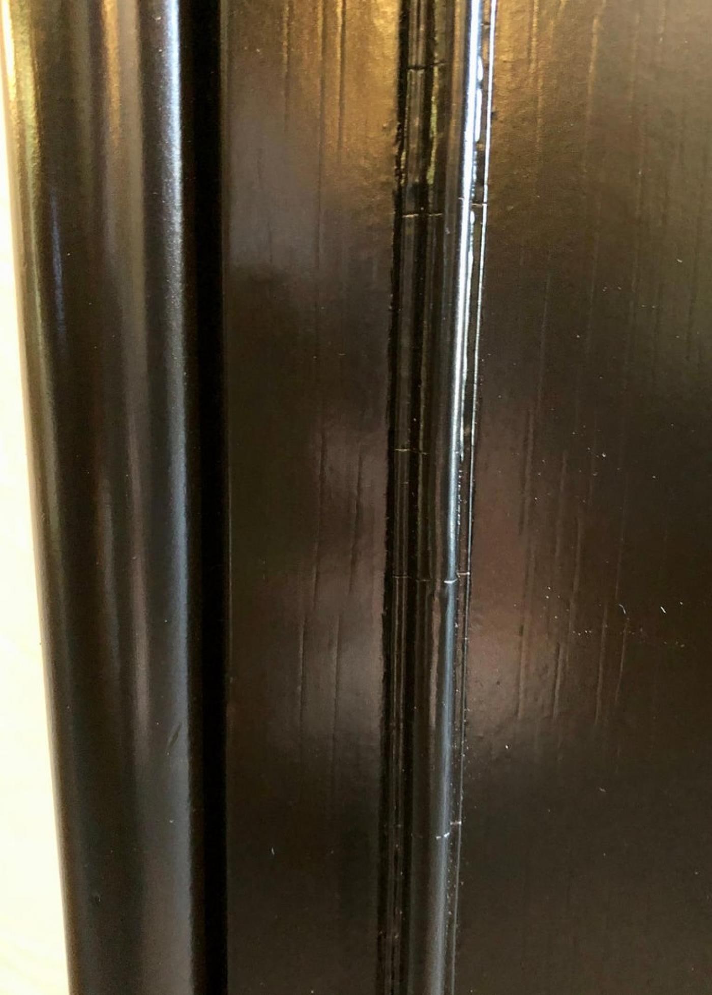 Hollywood Regency Neoclassical Style Pedestal Ebonized and Parcel Gilt Decorated - 7