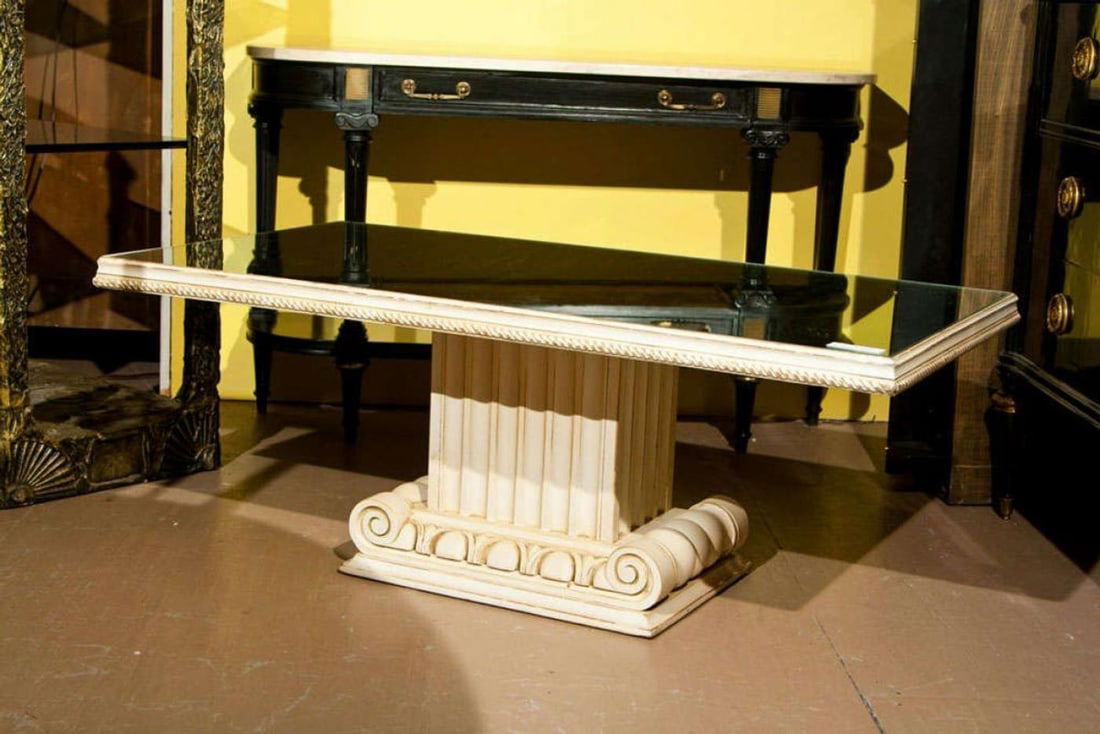 Grosfeld House Style Glass Top Coffee Table - 3