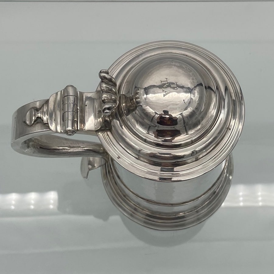 Early 18th Century Antique George II Sterling Silver Tankard & Cover London 1735 Thomas Mason - 9