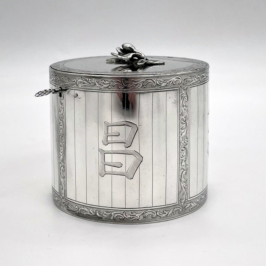 Mid 18th Century Antique George III Silver Tea Caddy London 1763 John Parker & Edward Wakelin - 4