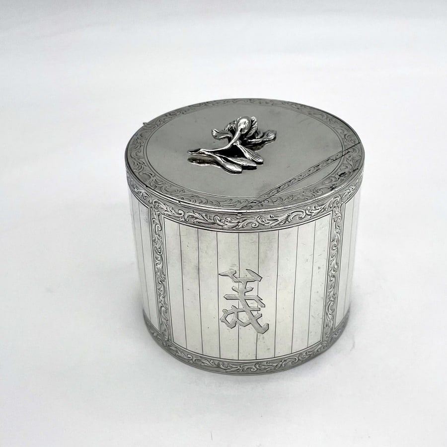 Mid 18th Century Antique George III Silver Tea Caddy London 1763 John Parker & Edward Wakelin - 5