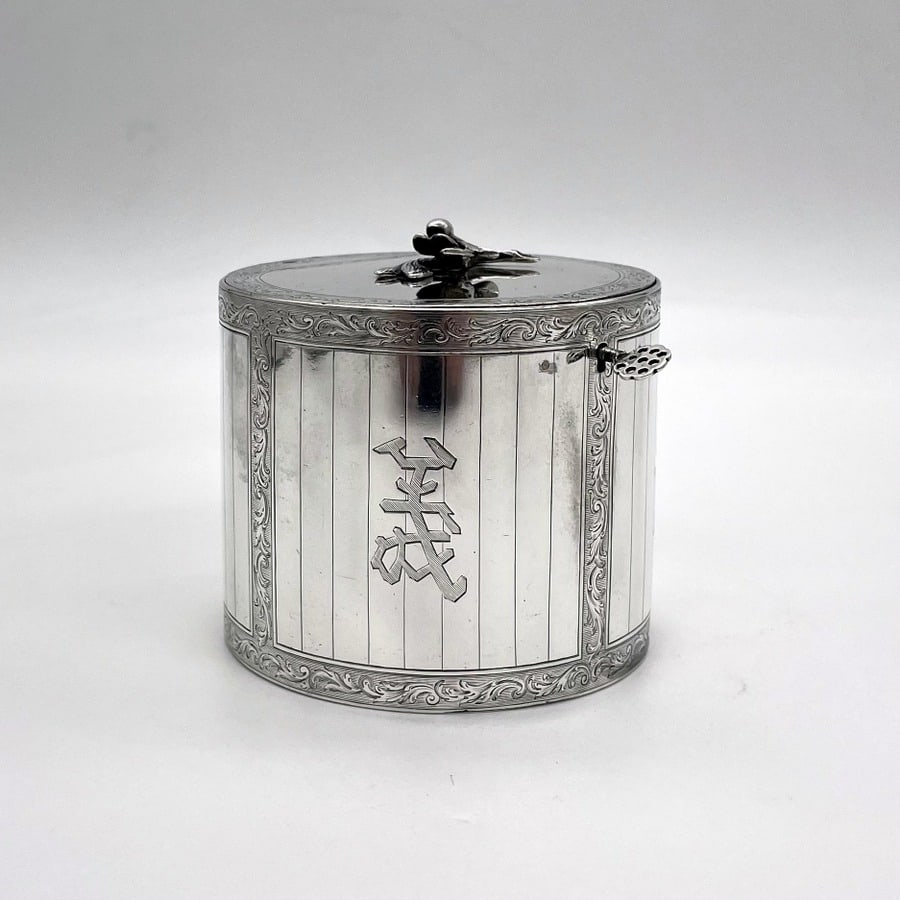 Mid 18th Century Antique George III Silver Tea Caddy London 1763 John Parker & Edward Wakelin - 6
