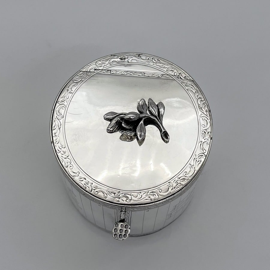 Mid 18th Century Antique George III Silver Tea Caddy London 1763 John Parker & Edward Wakelin - 8