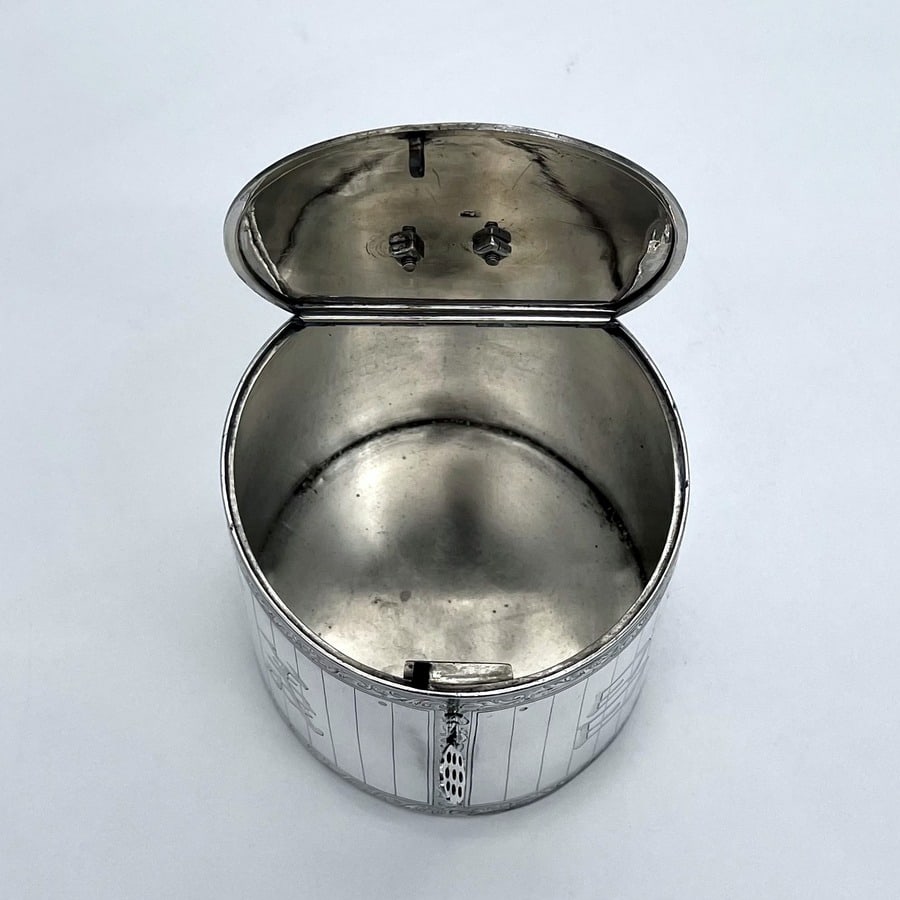 Mid 18th Century Antique George III Silver Tea Caddy London 1763 John Parker & Edward Wakelin - 9