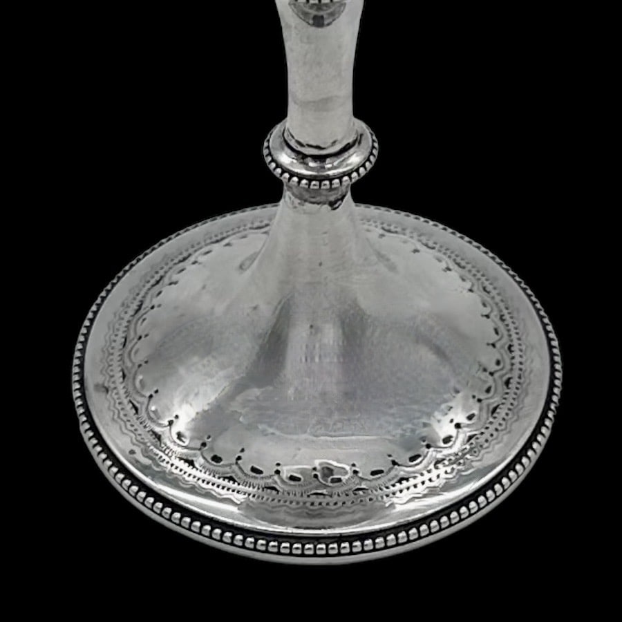 19th Century Antique Victorian Silver Wine Goblet London 1876 Alexander Macrae - 4