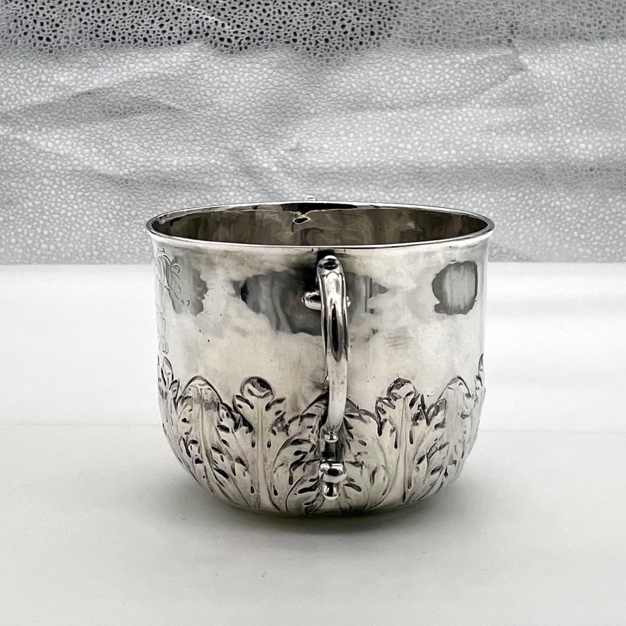 17th Century Antique Charles II Silver Porringer London 1680 John Archbold - 5