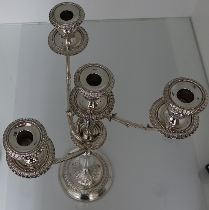 Early 19th Century Antique George IV Pair Old Sheffield Four Light Candelabra Circa 1828 Roberts - 4