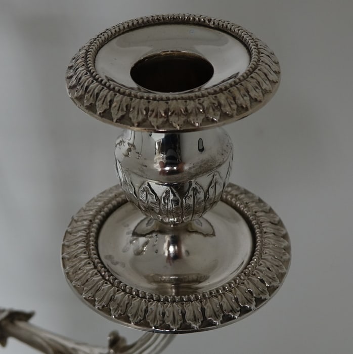 Early 19th Century Antique George IV Pair Old Sheffield Four Light Candelabra Circa 1828 Roberts - 7