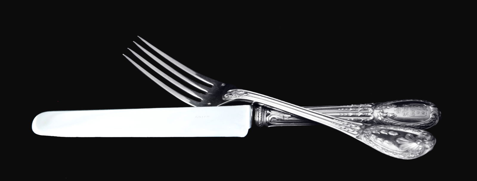 Odiot - 261pc. Antique French 950 Sterling Silver Flatware Set, Louis XVI Model, Service for 24, 15 - 4