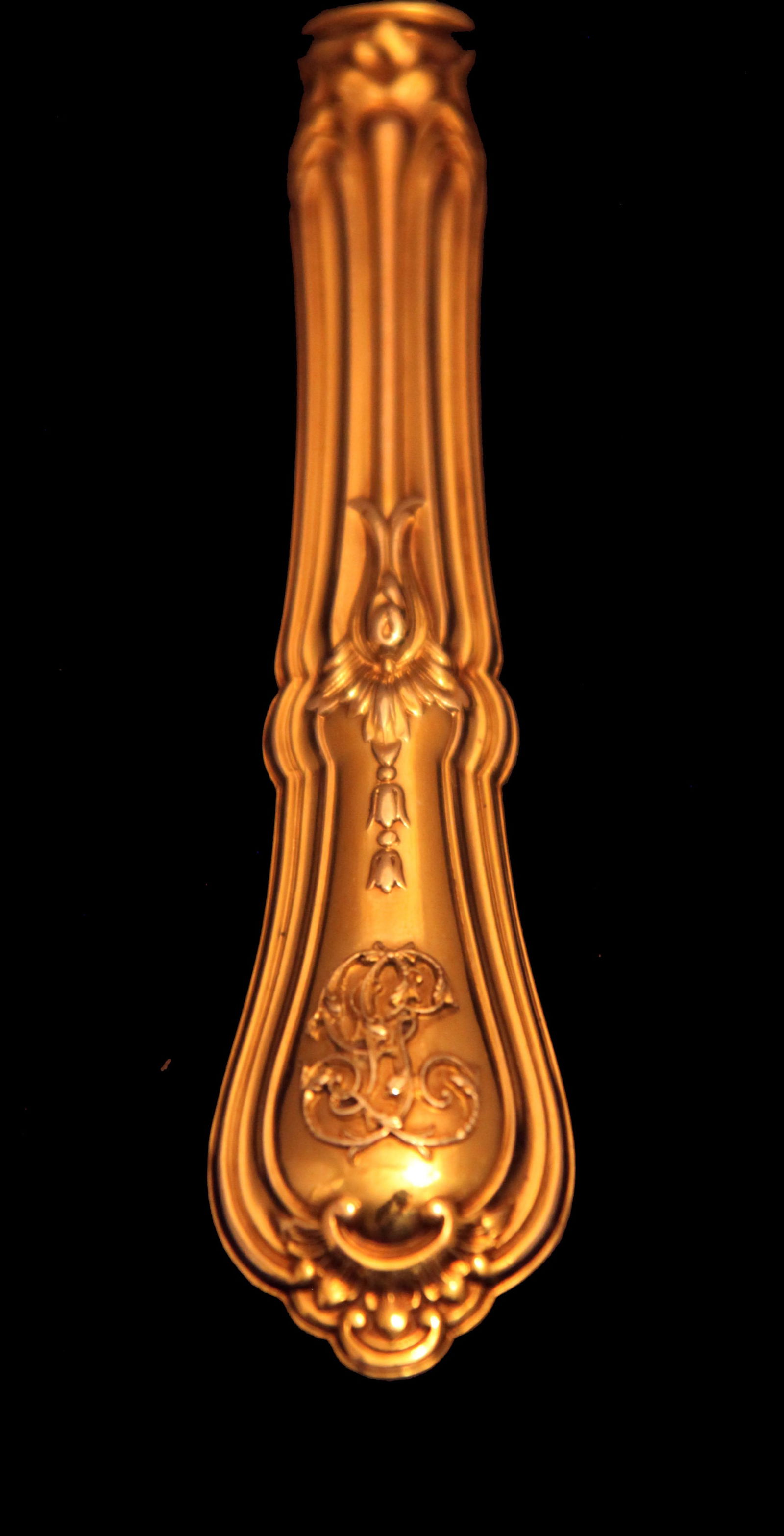 Thomas & Henin: 10pc. Antique French Sterling Silver Flatware Serving Pieces, Excellent Condition, - 14