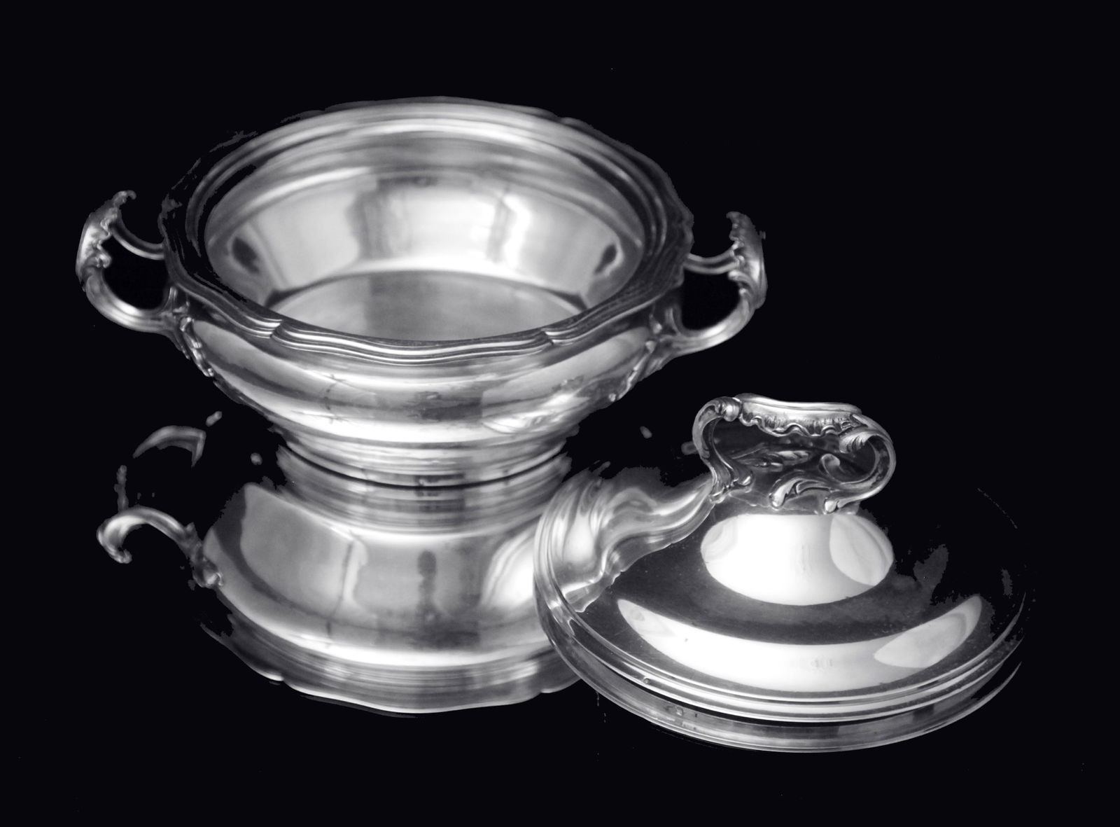 Puiforcat (Hermes) - Antique French Sterling Silver Vegetable Server & Serving Platter - MINT ! - 3