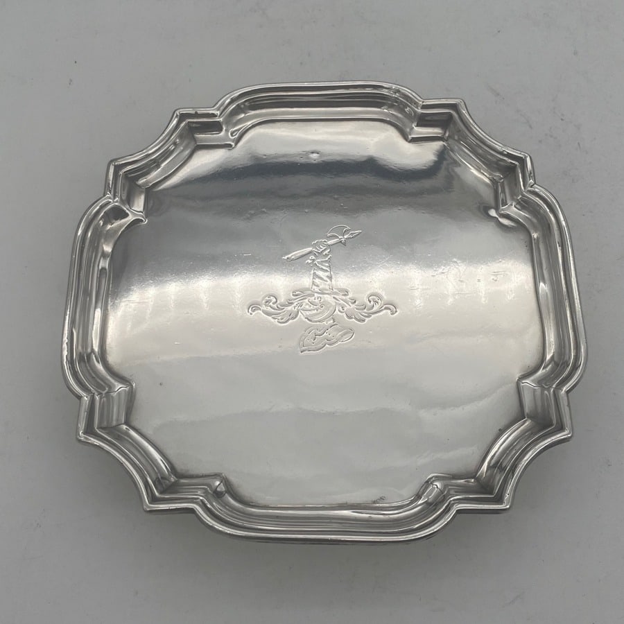 Early 18th Century Antique George II Silver Salver London 1730 John Tuite - 2