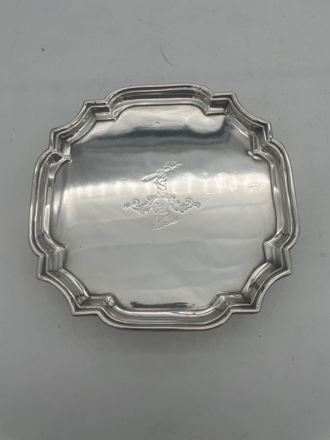 Early 18th Century Antique George II Silver Salver London 1730 John Tuite - 3