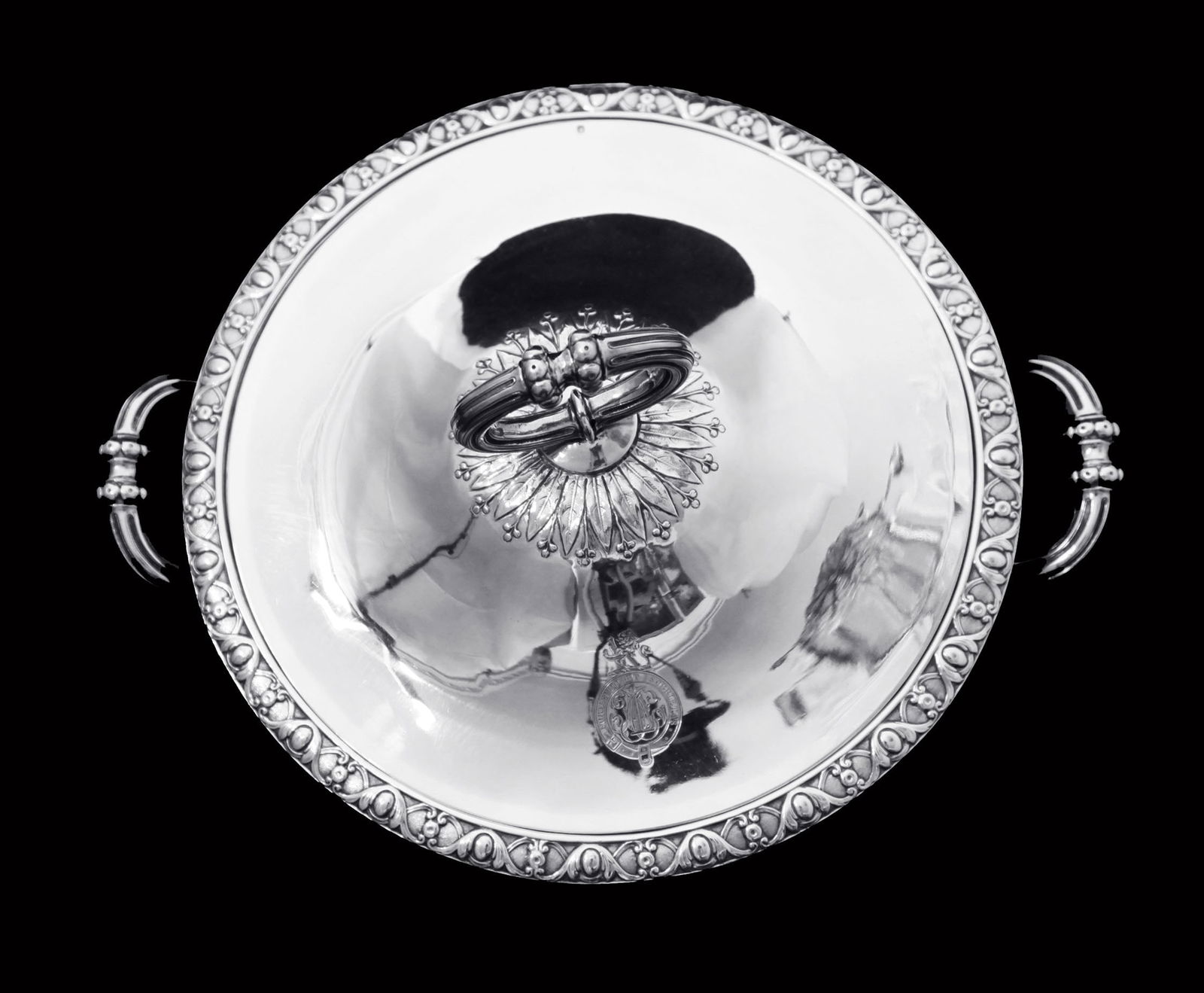 Odiot - 3pc. Antique French 19th Century 950 Sterling Silver Covered Vegetable Server - LIKE NEW ! - 6