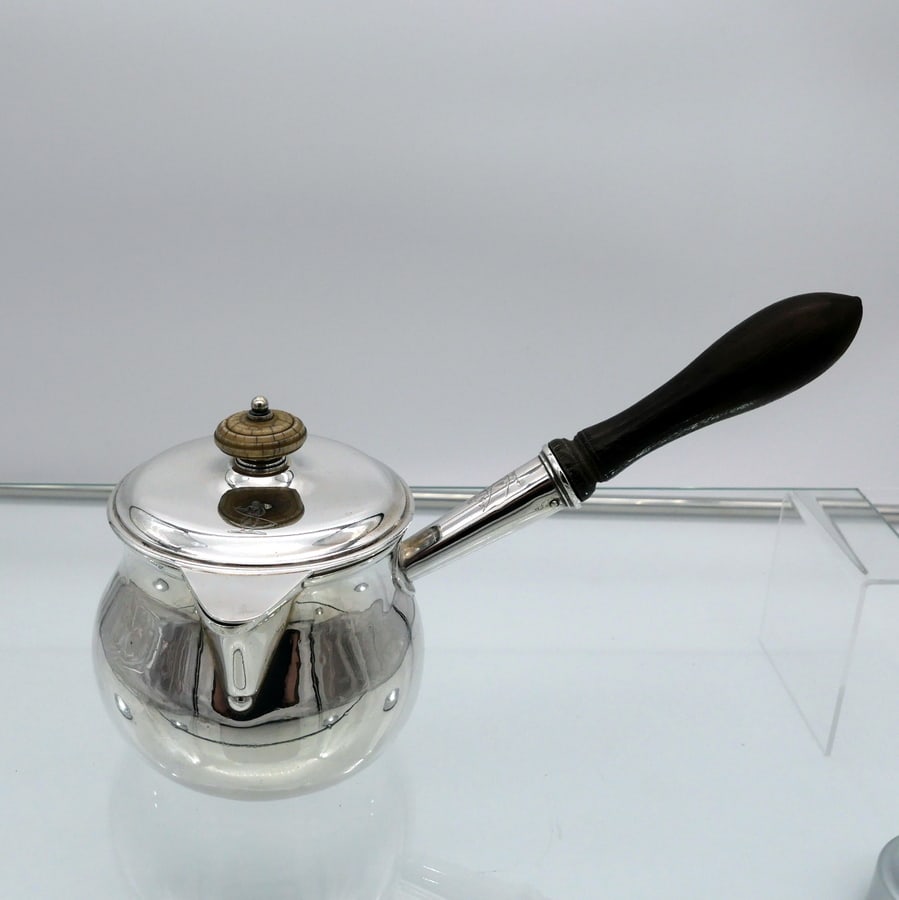 18th Century Antique George III Sterling Silver Brandy Pan & Cover London 1794 Robert Sharp - 2