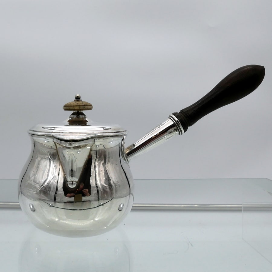 18th Century Antique George III Sterling Silver Brandy Pan & Cover London 1794 Robert Sharp - 3