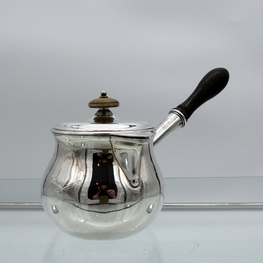 18th Century Antique George III Sterling Silver Brandy Pan & Cover London 1794 Robert Sharp - 4