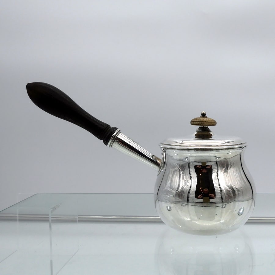 18th Century Antique George III Sterling Silver Brandy Pan & Cover London 1794 Robert Sharp - 5