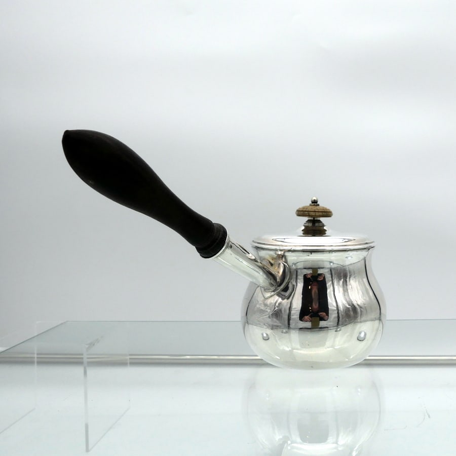 18th Century Antique George III Sterling Silver Brandy Pan & Cover London 1794 Robert Sharp - 6