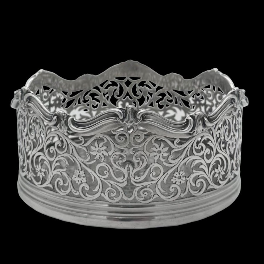 Early 19th Century Antique Victorian Silver Pair Wine Coasters London 1838 Robert Garrard - 4