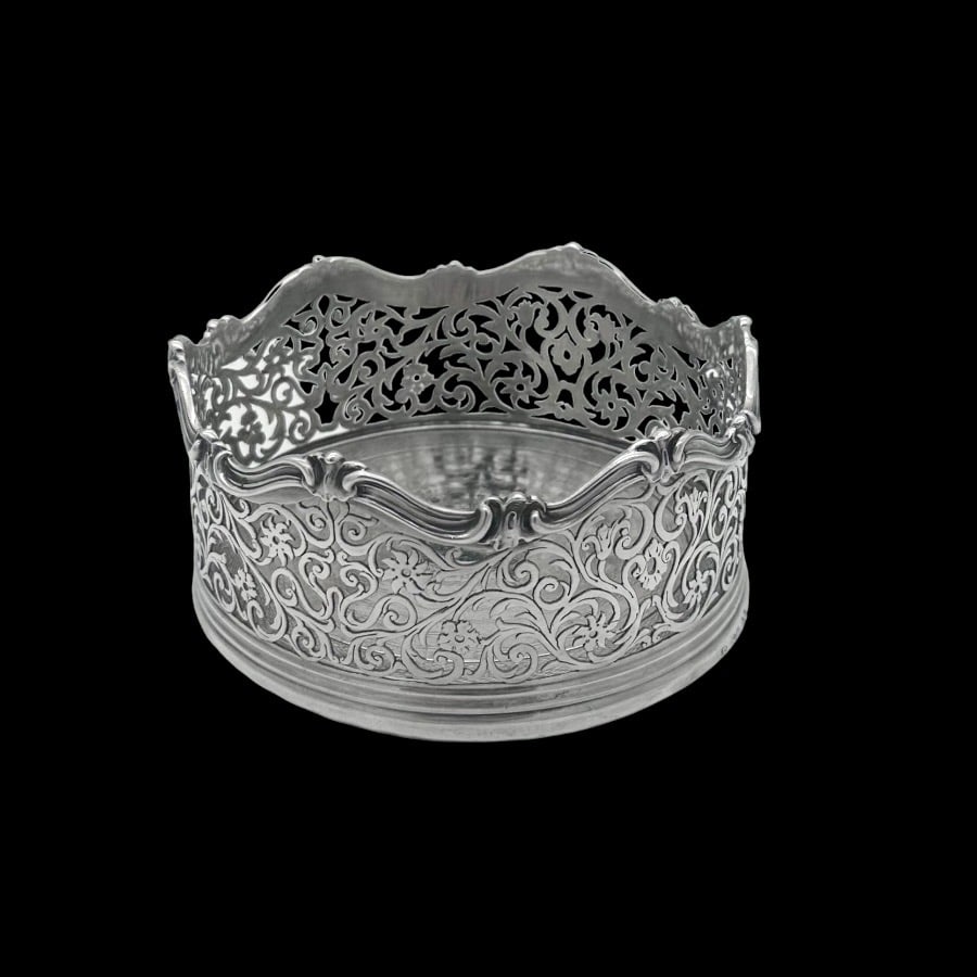 Early 19th Century Antique Victorian Silver Pair Wine Coasters London 1838 Robert Garrard - 5