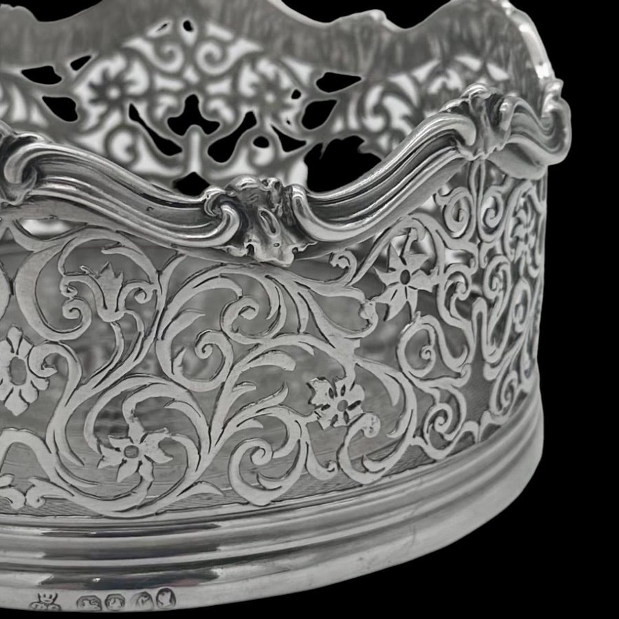 Early 19th Century Antique Victorian Silver Pair Wine Coasters London 1838 Robert Garrard - 9