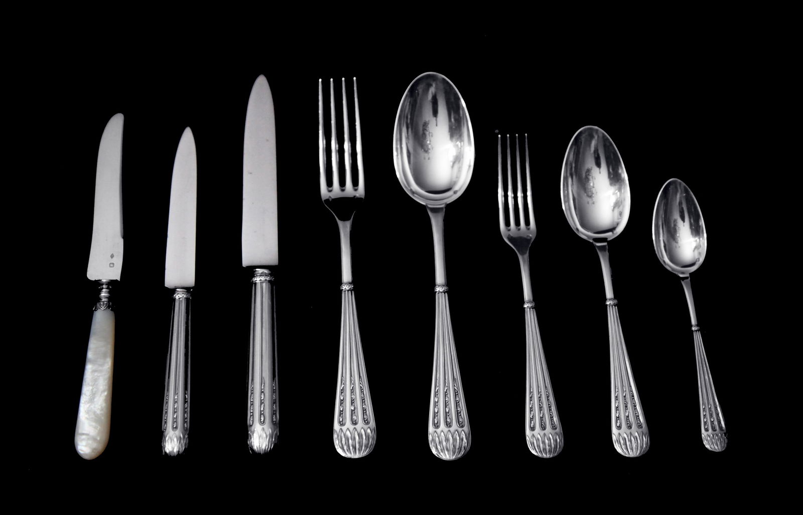 Christofle (Cardeilhac) - 121pc. Antique French Sterling Silver Flatware Set (1 of 11)