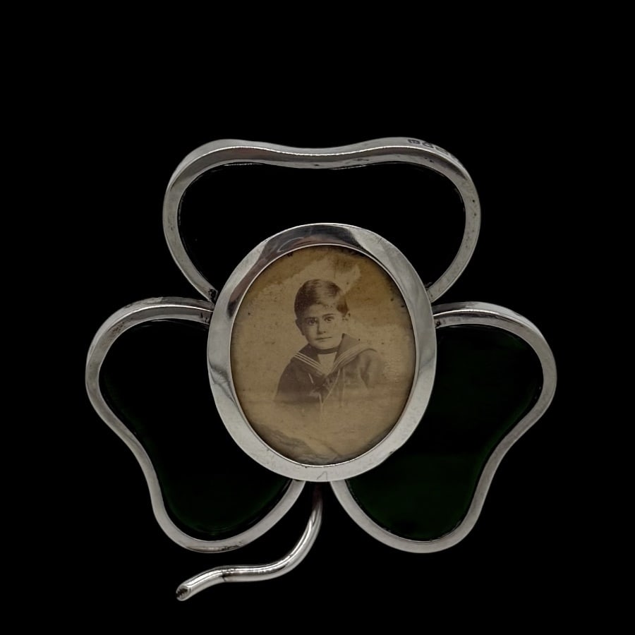 19th Century Antique Victorian Silver Shamrock Picture Frame London 1896 - 2