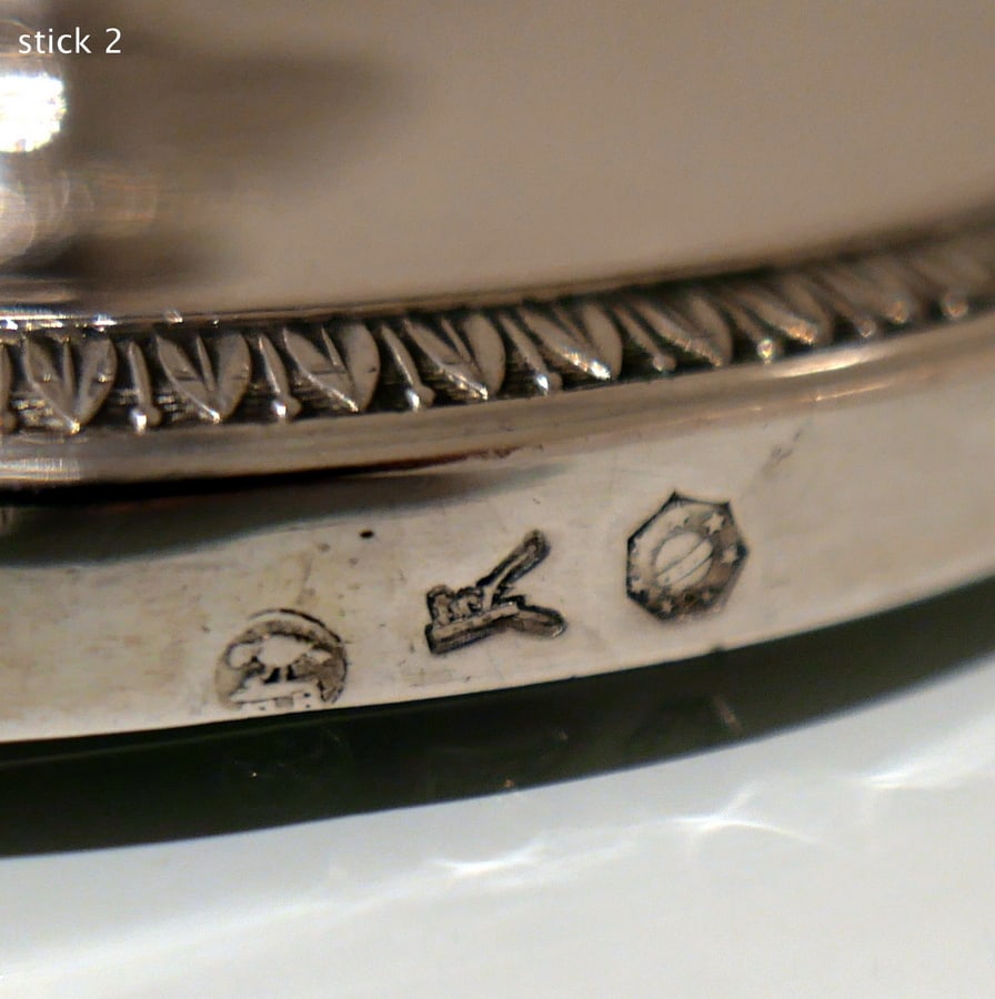 Early 19th Century Antique Italian Pair Silver Candlesticks Milan Circa 1820 Eugenio Brusa - 14