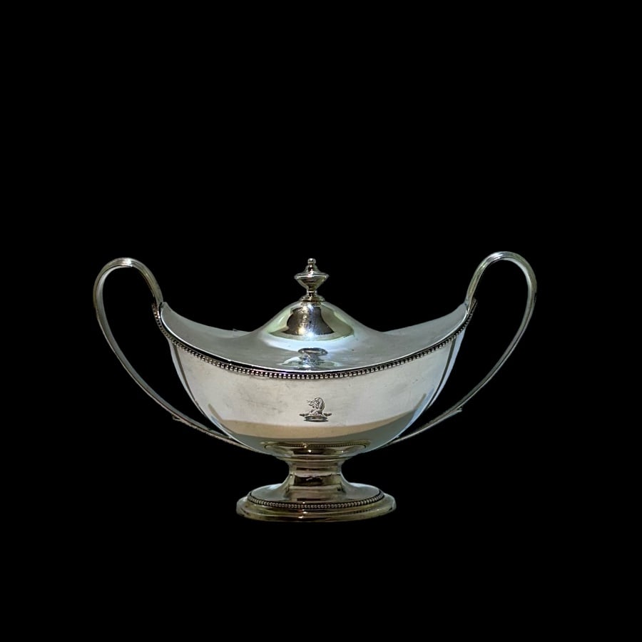 18th Century Antique George III Pair Silver Sauce Tureens London 1786 John Scofield - 2