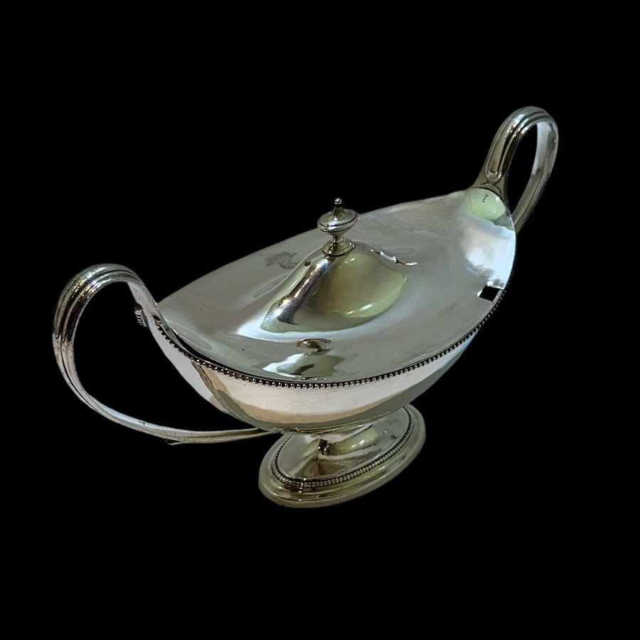 18th Century Antique George III Pair Silver Sauce Tureens London 1786 John Scofield - 8