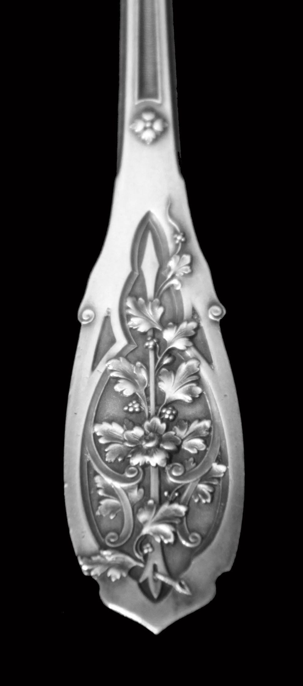 Puiforcat (Hermes) - 170pc. Art Nouveau Antique French 950 Sterling Silver & Vermeil Flatware Set ! - 16