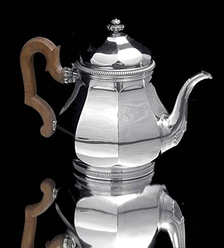 TETARD FRERES ANTIQUE ART DECO 6pc STERLING SILVER TEA SET, SERVING TRAY & WRAPS - 3
