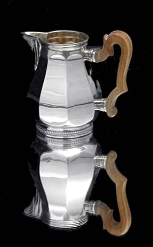 TETARD FRERES ANTIQUE ART DECO 6pc STERLING SILVER TEA SET, SERVING TRAY & WRAPS - 6