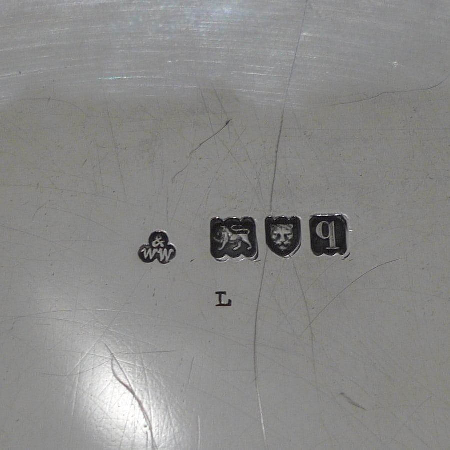 Early 20th Century Antique George V Sterling Silver Dish London 1911 Wakely & Wheeler - 9