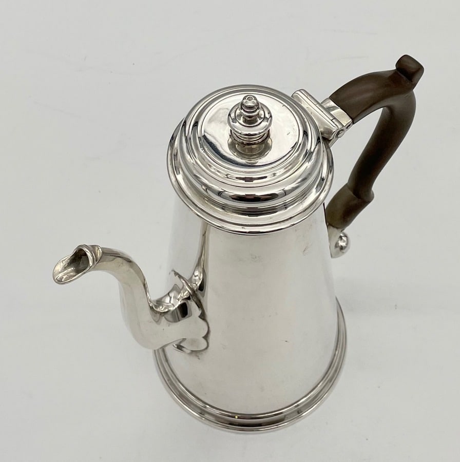 Early 18th Century Antique George II Silver Coffee Pot London 1737 John Swift - 8