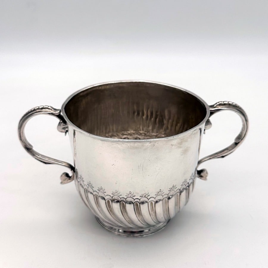 17th Century Antique James II Silver Porringer London 1686 John Jackson - 3