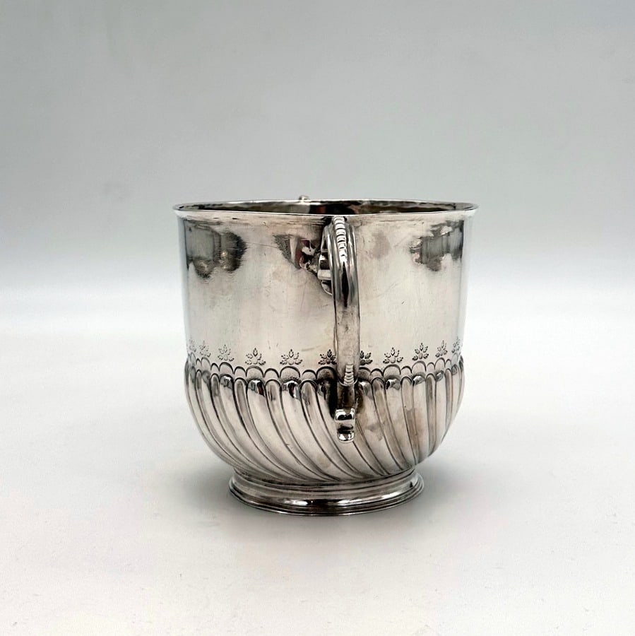 17th Century Antique James II Silver Porringer London 1686 John Jackson - 4