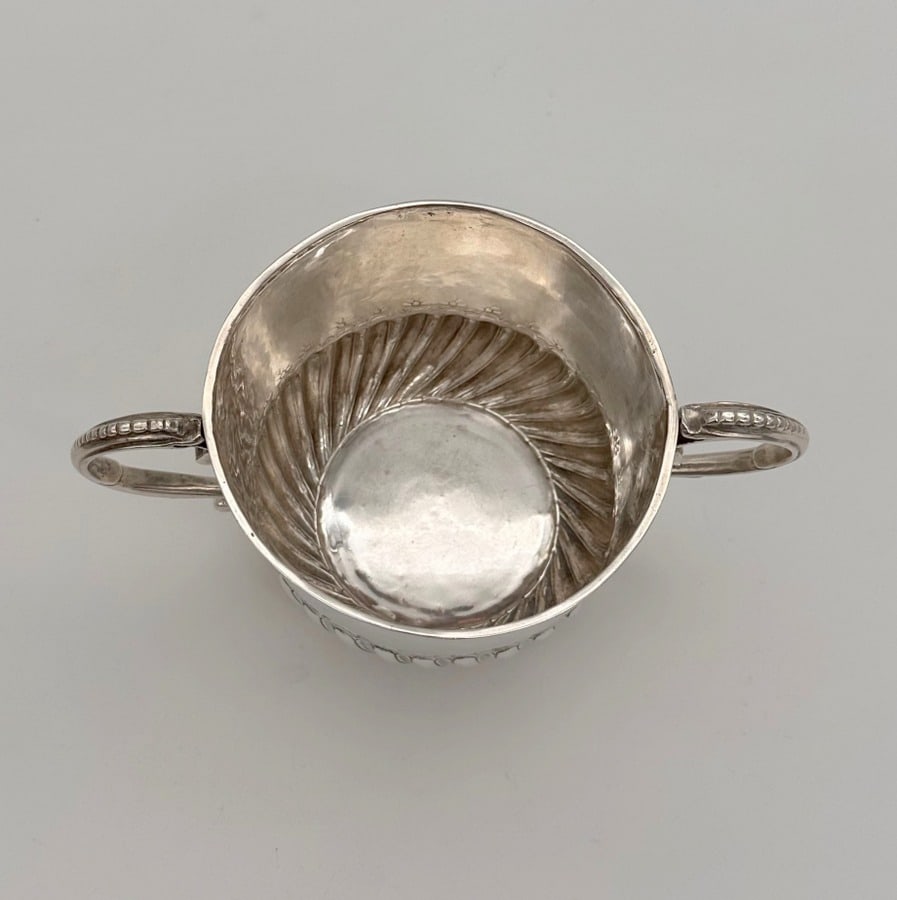 17th Century Antique James II Silver Porringer London 1686 John Jackson - 5