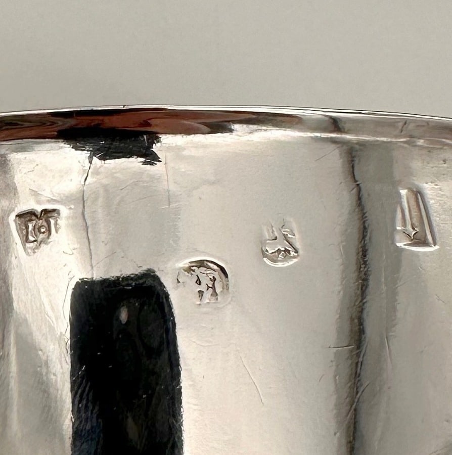 17th Century Antique James II Silver Porringer London 1686 John Jackson - 8