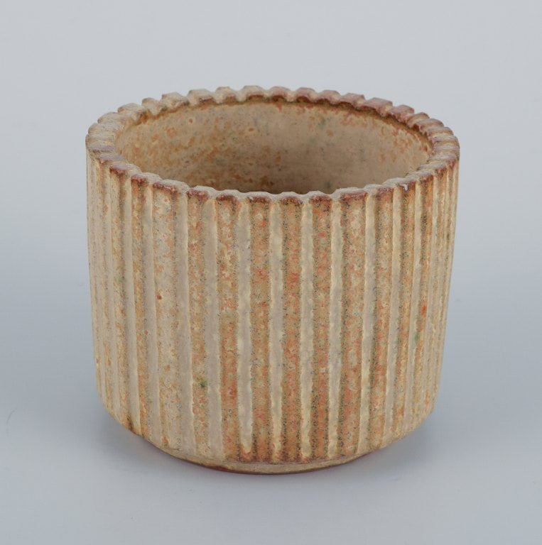 Arne Bang, jam jar with matching Cohr silver lid and Hans Hansen sterling silver spoon. - 5