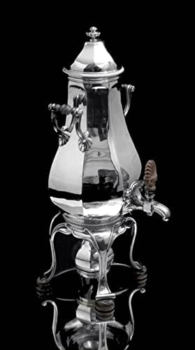 TETARD 6pc ORIGINAL FRENCH ART DECO STERLING SILVER TEA SET + TRAY, 1900-1940 - 3