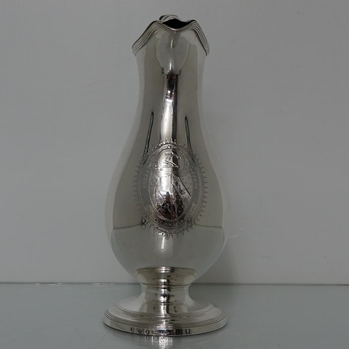 Geo 111 Sterling Silver Wine/Hot Water Jug London 1788 John Scofield - 3