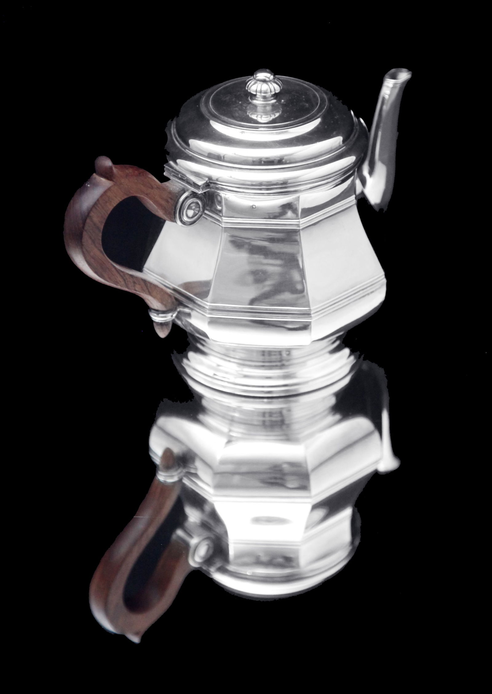 Puiforcat (Hermes) & Christofle: 5pc. Original French Art Deco Sterling Silver Tea Set - MINT ! - 7