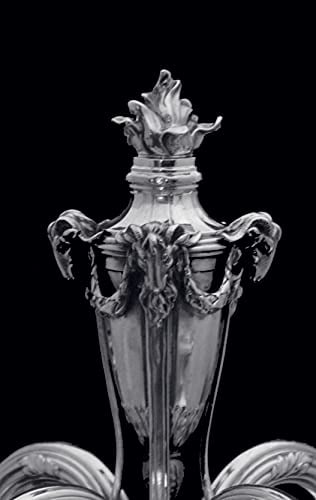 TETARD FRERES - TWO LOUIS XV 4-CANDLE CANDELABRA IN 950 STERLING SILVER - 1905 ! - 6