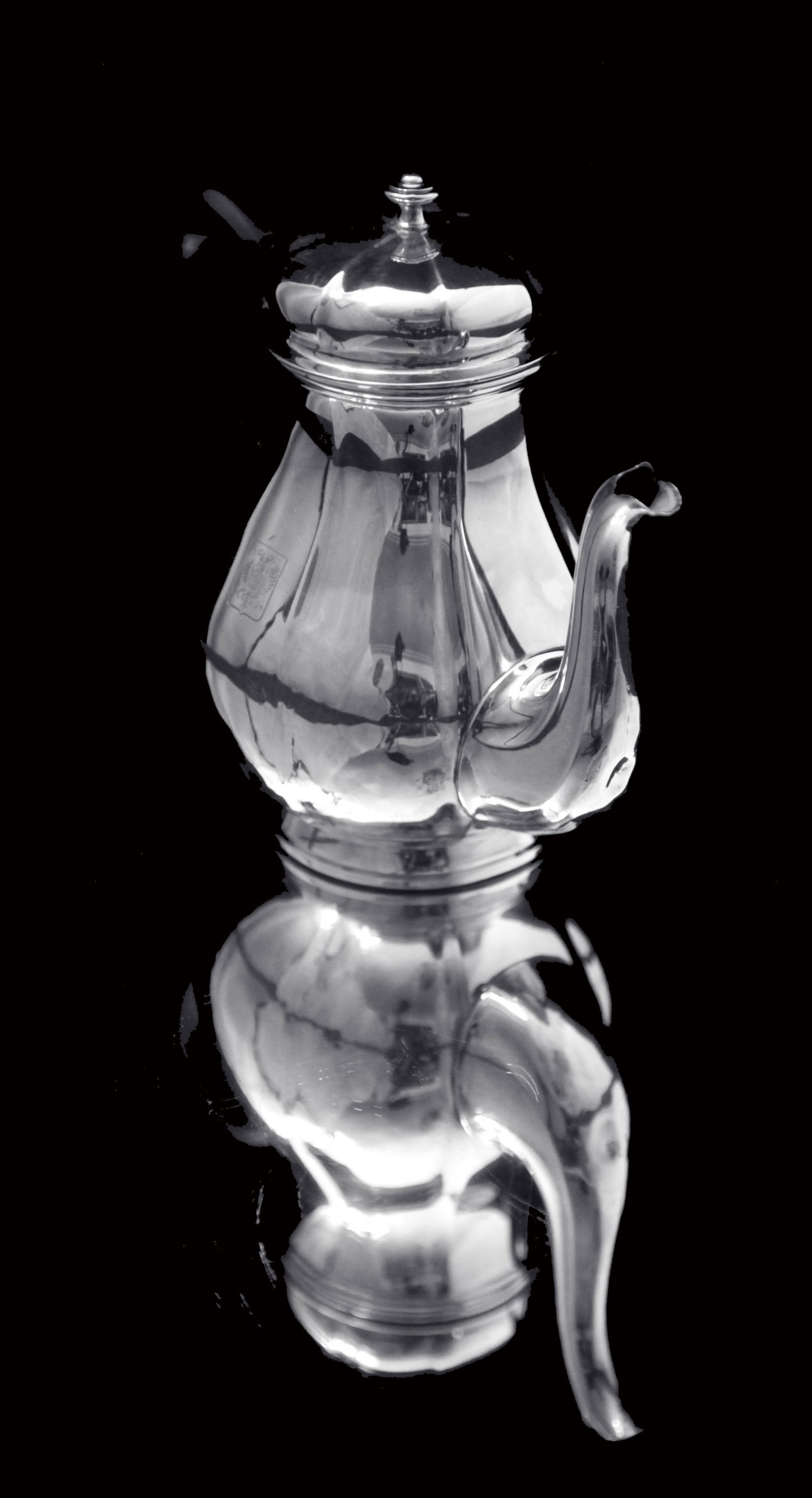 Cardeilhac: Magnificent 5pc. French Antique Sterling Silver Tea Set with Puiforcat Sterling Silver - 10