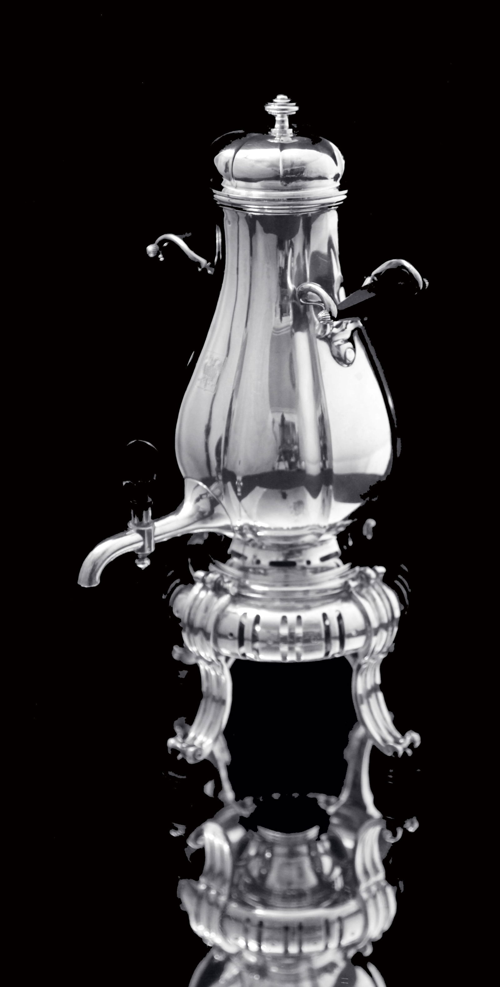 Cardeilhac: Magnificent 5pc. French Antique Sterling Silver Tea Set with Puiforcat Sterling Silver - 6