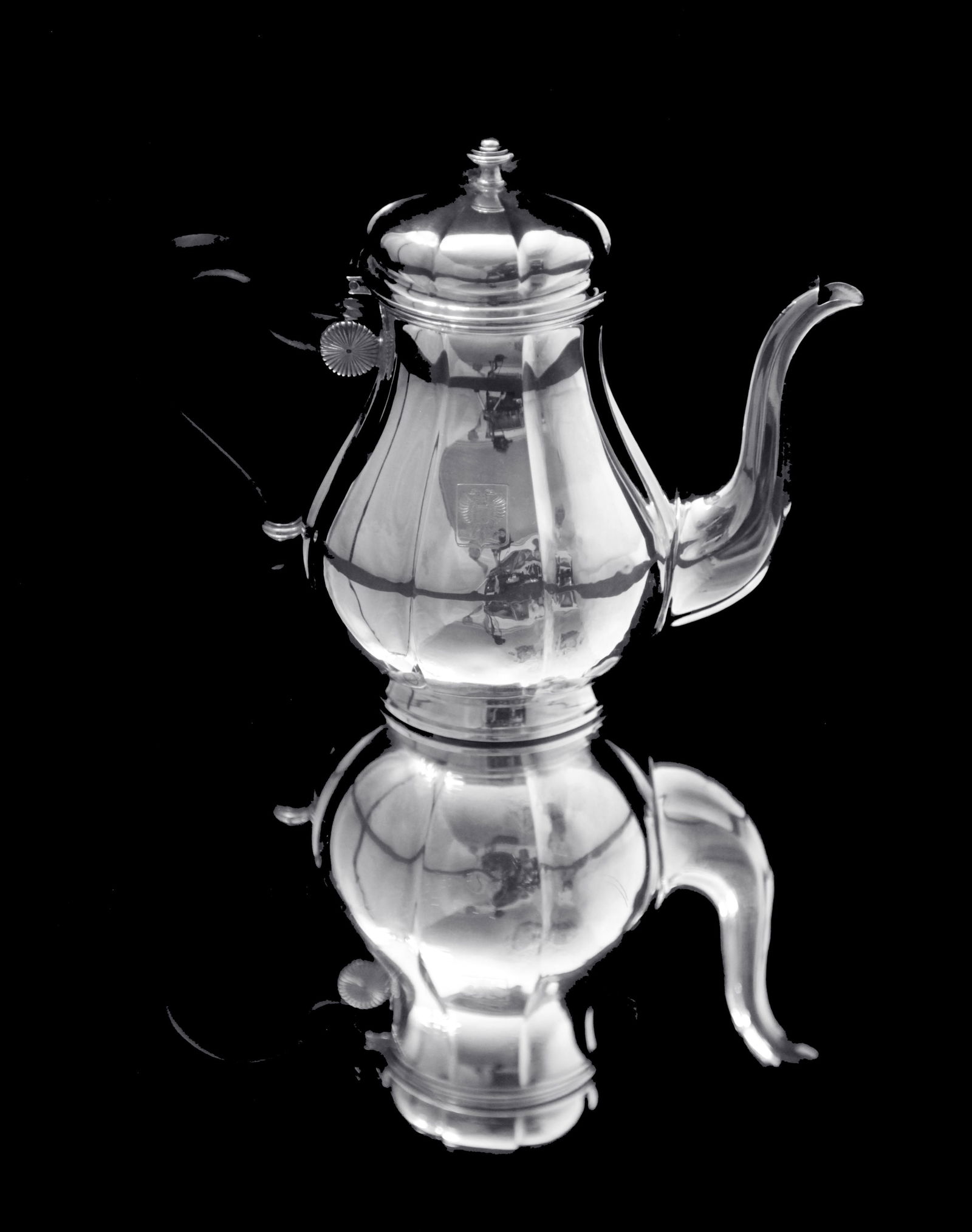 Cardeilhac: Magnificent 5pc. French Antique Sterling Silver Tea Set with Puiforcat Sterling Silver - 9