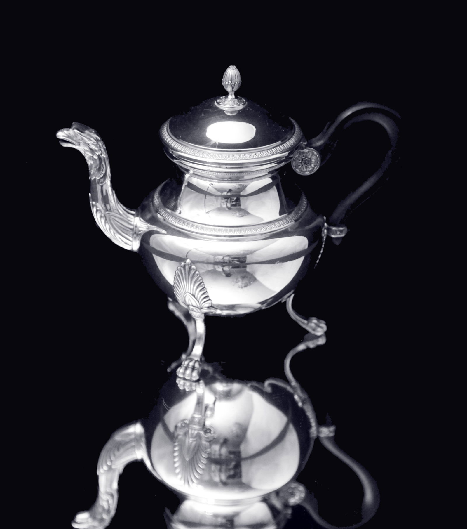 Puiforcat (Hermes) - Stunning 6pc. Antique French Sterling Silver Tea Set, Empire Style, No - 7