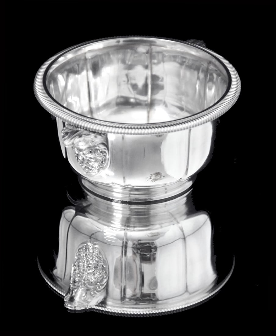 BOIN-TABURET, FABERGE - 8pc. FRENCH ANTIQUE 950 STERLING SILVER TEA SET + 6 FABERGE ESPRESSO CUPS ! - 17